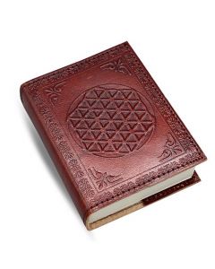 Leather Embossed Flower Of Life   7x10cm