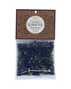 Goloka Resin  Incense Go Away Evil  - 30 grams 12 packs