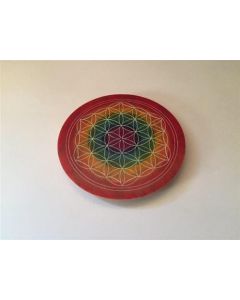 Zeepsteen Flower of Life 7 Chakra Rings Wierookbrander