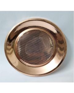 Messing deksel met net koperen afwerking 11,5 cm