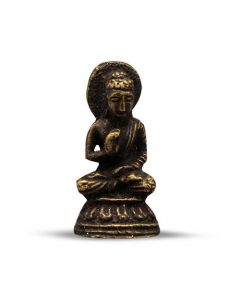 Mini Messing Zittend Buddha Beeld 3.5cm (12 stuks)