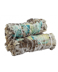 Witte salie smudge stick Angel Love Blauw 10cm