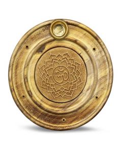 Houten wierookhouder Kruinchakra 10 cm