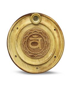 Houten wierookhouder Sacraal chakra 10 cm