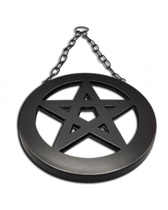 Metalen wandspiegel met Pentagram