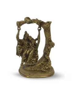 Radha Krishna Messing Op Schommel