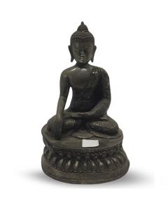 Boeddha 20Cm Zilveren Antiek