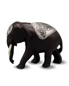 Olifant met zilver beslag (polystone)
