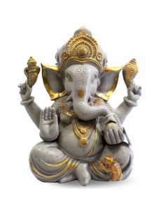 Ganesh W/ Out Base in Chocolate Look (Sand Stone Finish) 12"