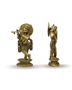Krishna Standing On Lotus Base 10.75"
