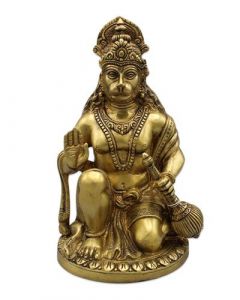 Hanuman Sitting B/Hand Rd. Base 9.5"