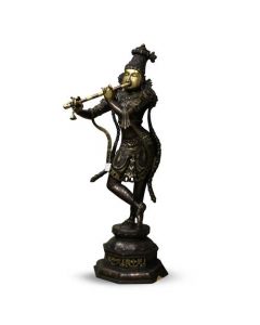 Krishna Standing on Tripple Base W/ Mala