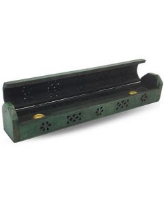 Houten Doos Wierookbrander Groen 30cm