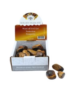 Tiger Eye Tumbled Stone display 500g