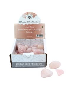 Rose Quartz Tumbled Stone Display 500g