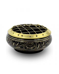 Brass Rose Bowl Incense Burner