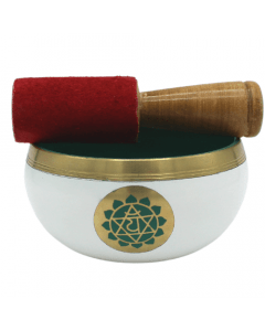 Heart Chakra white singing bowl 10 cm