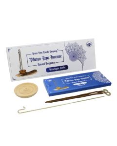 Green Tree Himalayan Herbs rope incense with holder