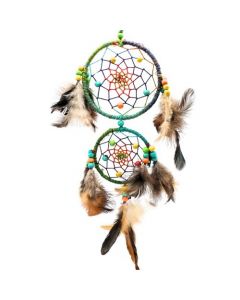 Dreamcatcher Rainbow with Hemp Cord & Feathers
