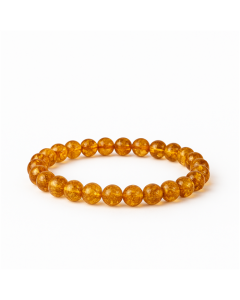 Light Amber bracelet 8mm - Russia