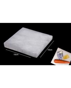 Selenite Square Base 10cm