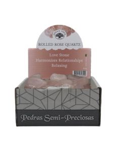 Rose Quartz Tumbled Stone Display 500g