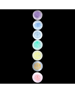 Selenite Circle 7 Chakras 4cm 7 pcs.