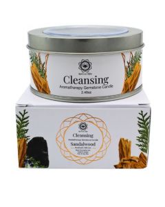 Green Tree Gemstone Candle Cleansing Sandalwood 70g