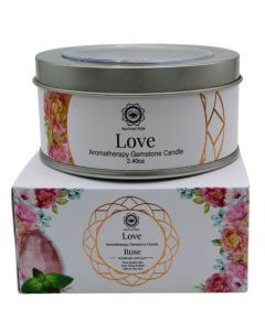 Green Tree Gemstone Candle Love Rose 70g