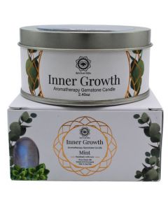 Green Tree Gemstone Candle Inner Growth Mint 70g