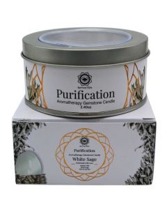 Green Tree Gemstone Candle Purification White Sage 70g