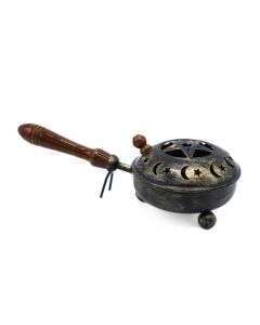 Iron Incense Pan Pentagram with Mango Wood Handle